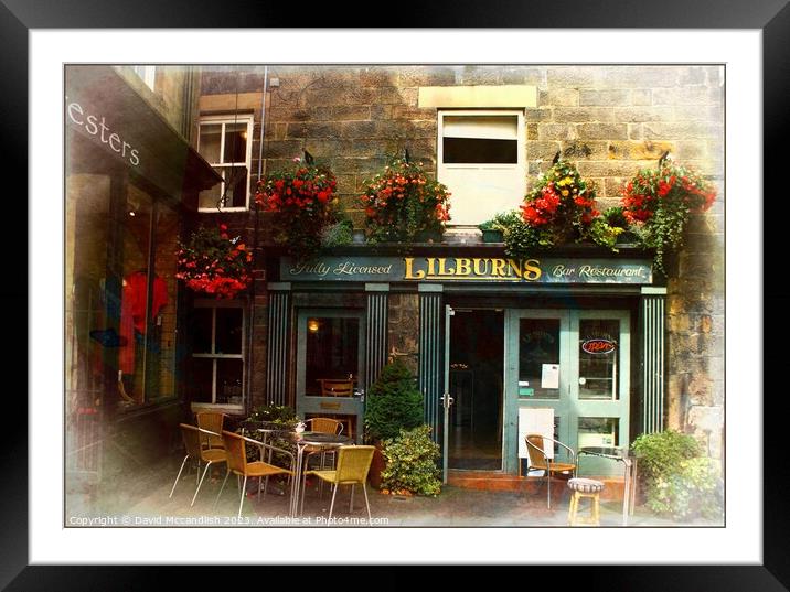 Alnwick cafe restaurant Framed Mounted Print by David Mccandlish