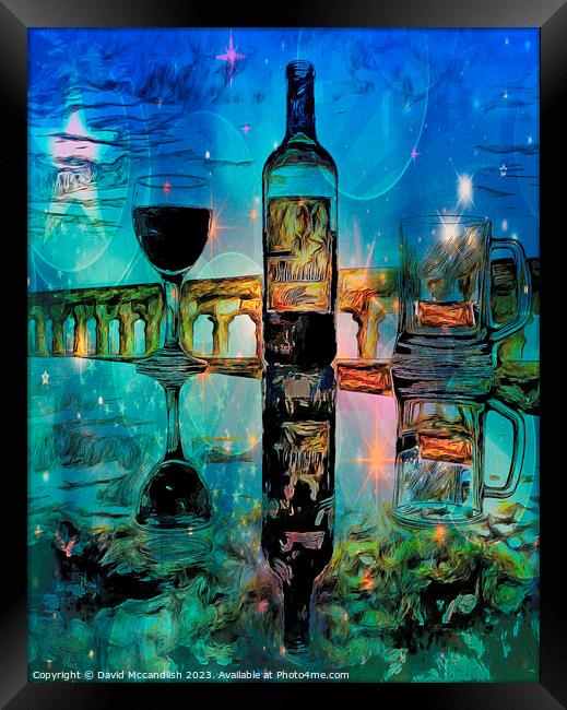 Drinks on a Starry Night Framed Print by David Mccandlish