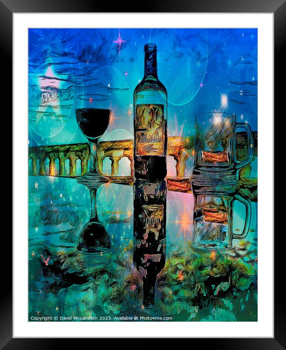 Drinks on a Starry Night Framed Mounted Print by David Mccandlish