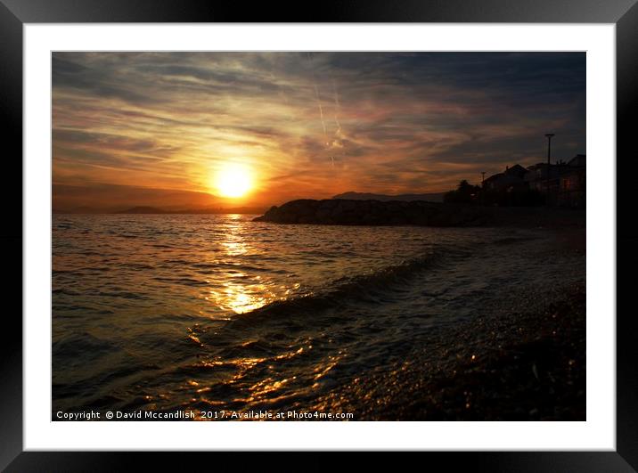 Deep Sunsets of Podstrana                          Framed Mounted Print by David Mccandlish