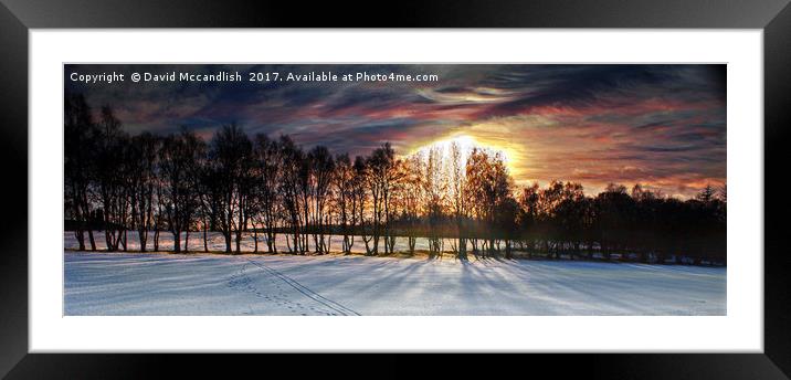 Winter Dusk Scene Framed Mounted Print by David Mccandlish