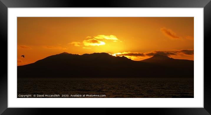 Sleeping Warrior Arran Scotland Framed Mounted Print by David Mccandlish