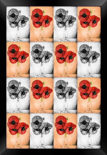Poppies in a Vase                                Framed Print by David Mccandlish