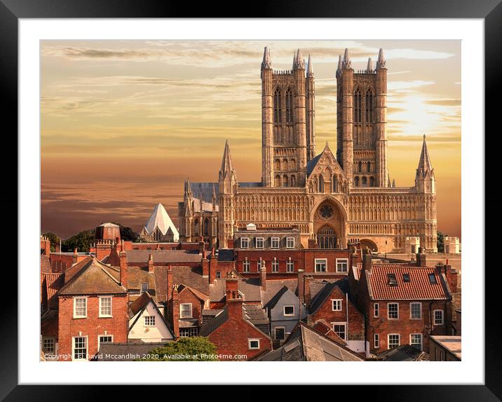 Lincoln Cathedral Framed Mounted Print by David Mccandlish