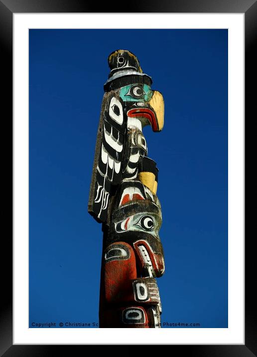 An Amazing Totem Pole  Framed Mounted Print by Christiane Schulze