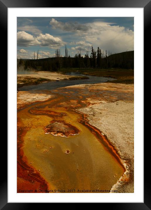 Geyser Colors Framed Mounted Print by Christiane Schulze