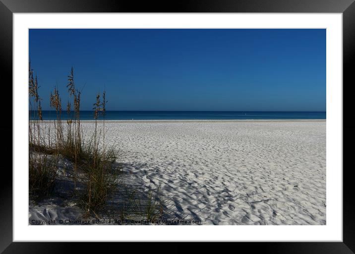 A Peaceful Day At A Marvelous Gulf Shore Beach  Framed Mounted Print by Christiane Schulze