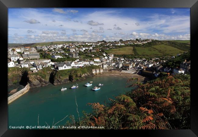 Port Isaac in Cornwall, England. Framed Print by Carl Whitfield
