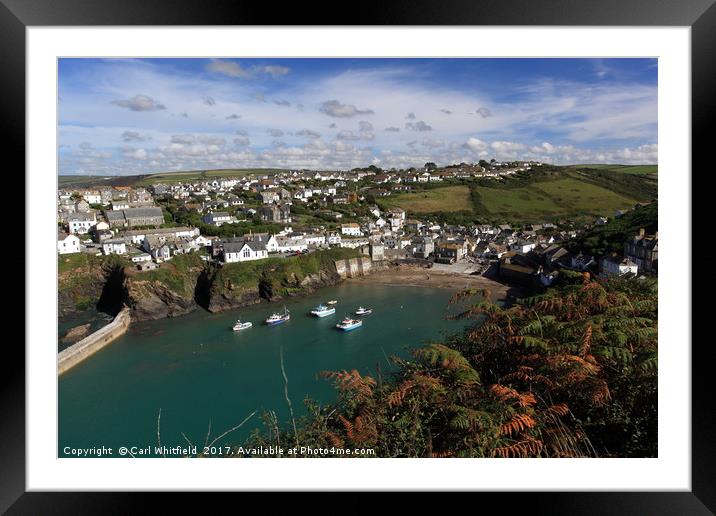 Port Isaac in Cornwall, England. Framed Mounted Print by Carl Whitfield