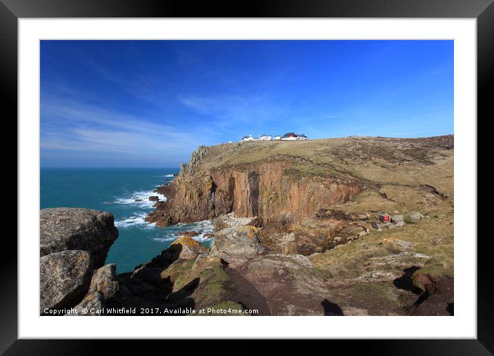 Lands End Framed Mounted Print by Carl Whitfield