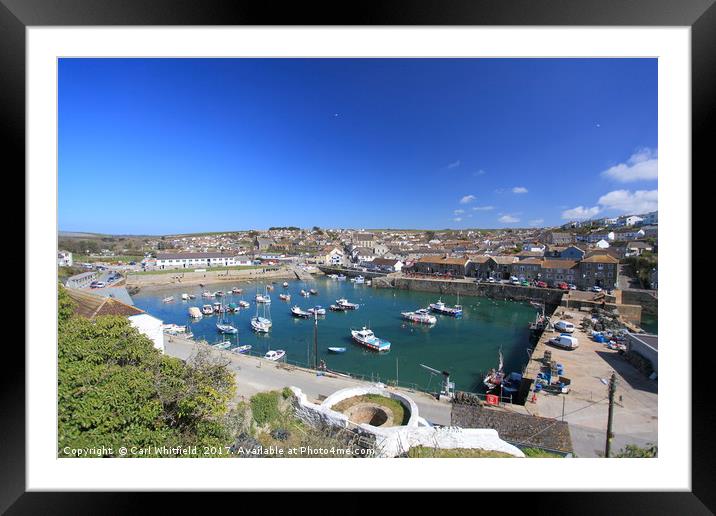 Porthleven in Cornwall, England. Framed Mounted Print by Carl Whitfield