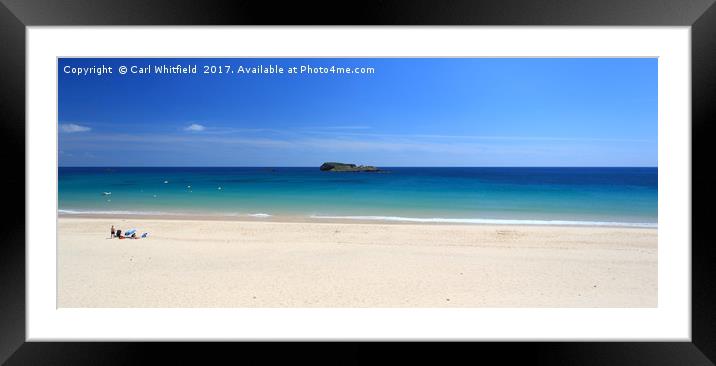 Praia do Martinhal on the Algarve, Panoramic Framed Mounted Print by Carl Whitfield