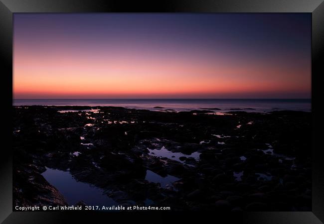 Afterglow at Westward Ho! Framed Print by Carl Whitfield