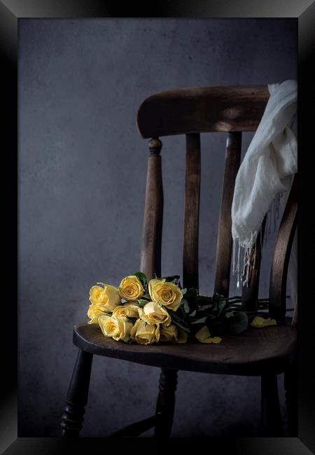 Yellow roses Framed Print by Denitsa Karan