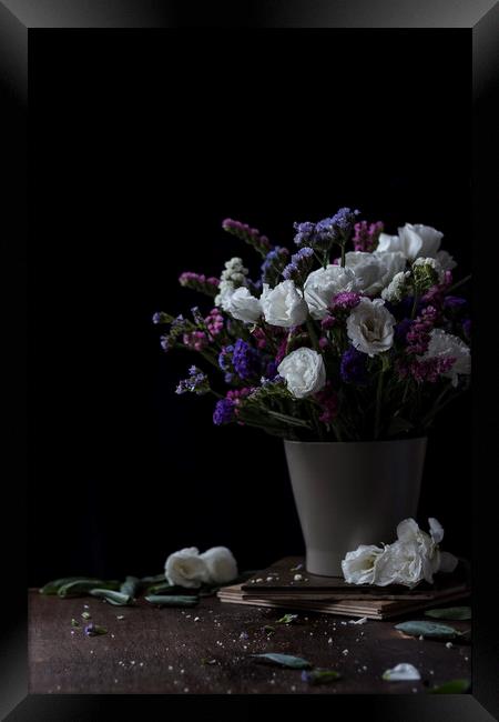 Flowers in a vase Framed Print by Denitsa Karan
