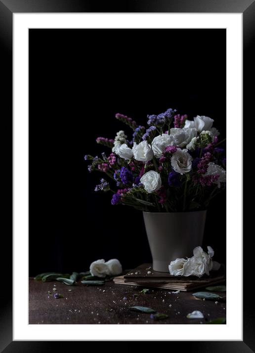 Flowers in a vase Framed Mounted Print by Denitsa Karan