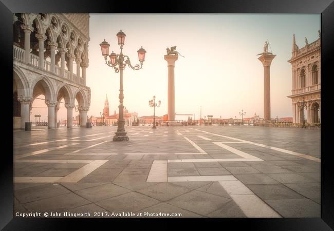 San Marco Sunrise Framed Print by John Illingworth