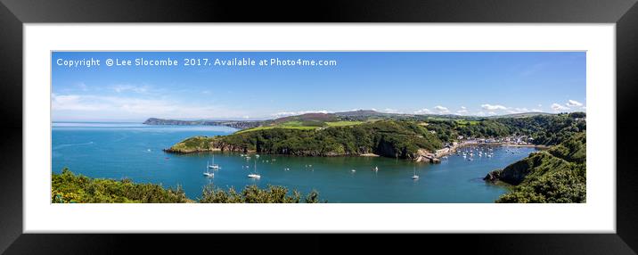 Fishguard Panorama Framed Mounted Print by Lee Aron