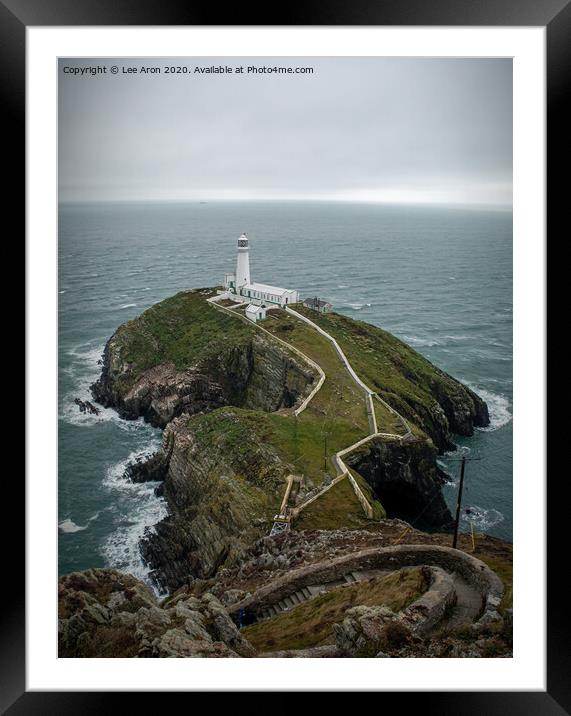 South Stack Framed Mounted Print by Lee Aron
