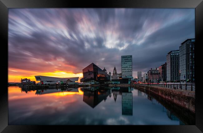 Liverpool's Canning Dock Sunset Framed Print by Andrew George