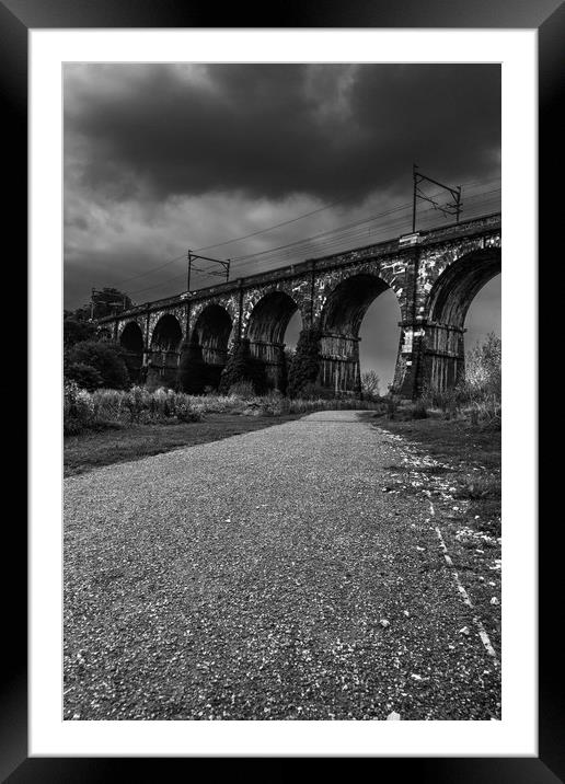The Sankey Viaduct in Newton Le Willows,Merseyside Framed Mounted Print by Andrew George