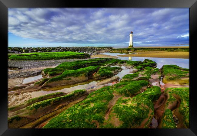 New Brighton Lighthouse Framed Print by Andrew George