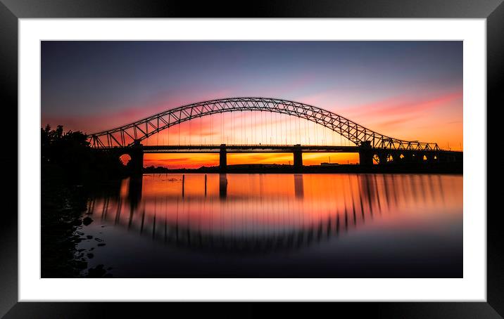 The Silver Jubilee Runcorn to Widnes Bridge  Framed Mounted Print by Andrew George
