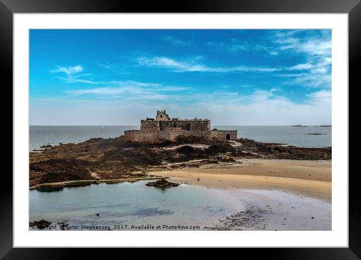  Fort du Grand Bé St Malo                          Framed Mounted Print by Peter Stephenson