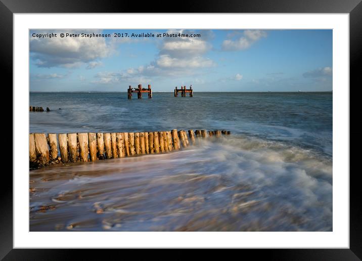 Lepe Beach Hampshire uk Framed Mounted Print by Peter Stephenson