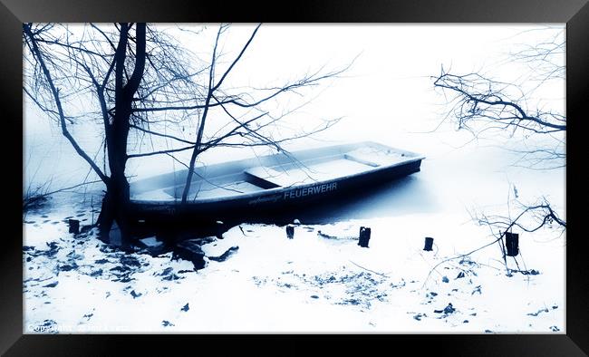        The frozen Boat                         Framed Print by imi koetz