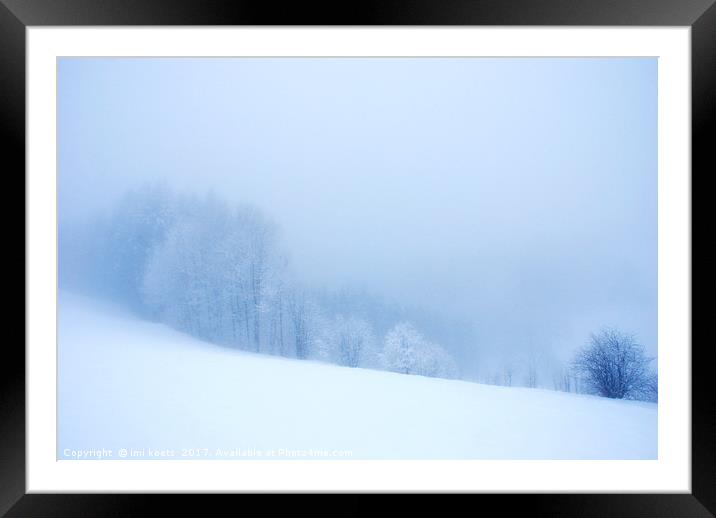 Heavy Snowfall Framed Mounted Print by imi koetz