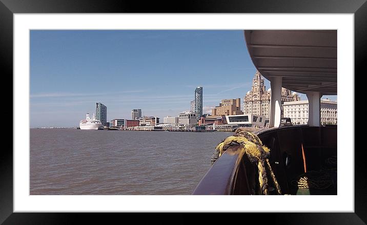 Liverpool skyline Framed Mounted Print by peter riddlesworth
