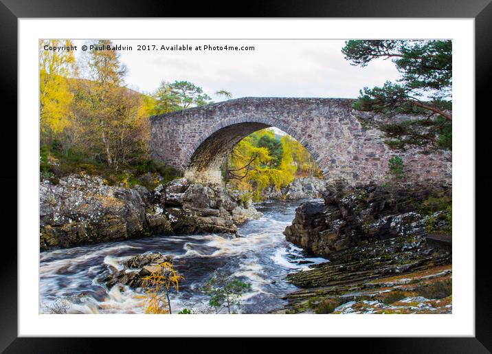 Little Garve Bridge Framed Mounted Print by Paul Baldwin