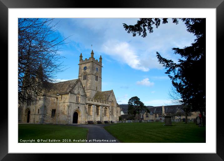 St Michael & All Angels, Bishops Cleeve Framed Mounted Print by Paul Baldwin