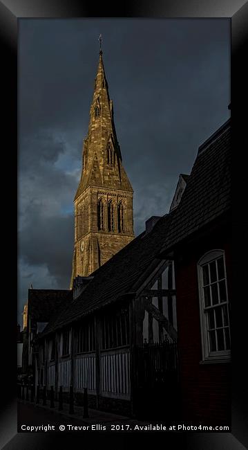 Leicester Cathedral in the evening Light  Framed Print by Trevor Ellis