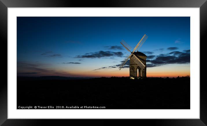 Chesterton Mill at sunset Framed Mounted Print by Trevor Ellis