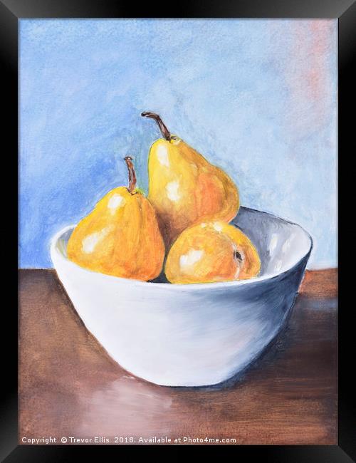 The fruit bowl Framed Print by Trevor Ellis