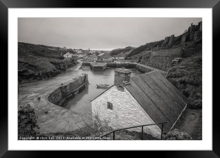 Porthgain Harbour Framed Mounted Print by chris ball