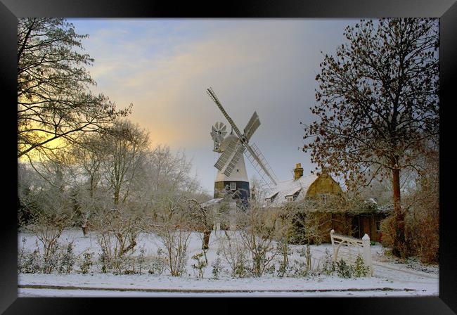 Impington Windmill Framed Print by Stephanie Veronique