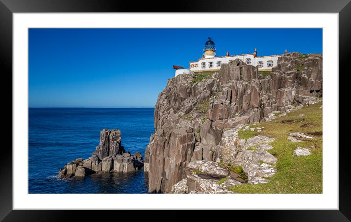 Neist Point Lighthouse - Isle of Skye Framed Mounted Print by John Frid