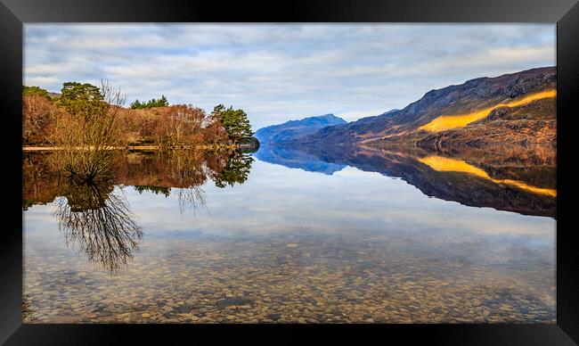 Loch Maree Panorama Framed Print by John Frid