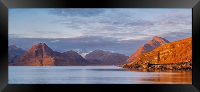 Elgol Panorama - Isle of Skye Framed Print by John Frid