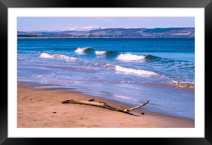 The Secret Beach at Nairn Framed Mounted Print by John Frid