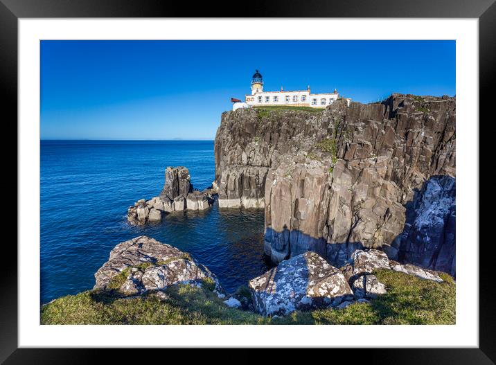 Lighthouse at Neist Point Framed Mounted Print by John Frid