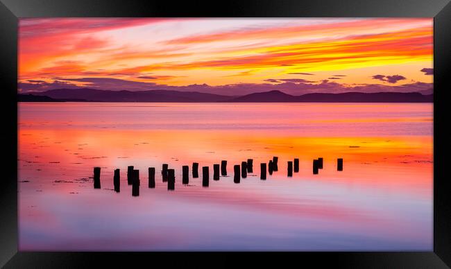 Moray Firth Sunset at Ardersier Framed Print by John Frid