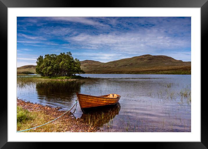 Rowing Boat on Loch Awe Framed Mounted Print by John Frid