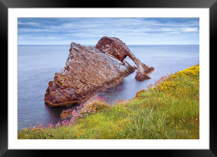 Bow Fiddle Rock at Portknockie Framed Mounted Print by John Frid