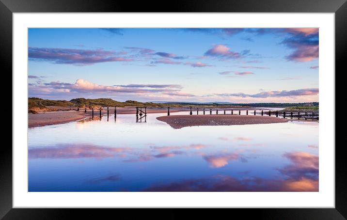 The old bridge to the East Beach at Lossiemouth Framed Mounted Print by John Frid