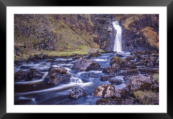 Lealt Falls on the Isle of Skye Framed Mounted Print by John Frid