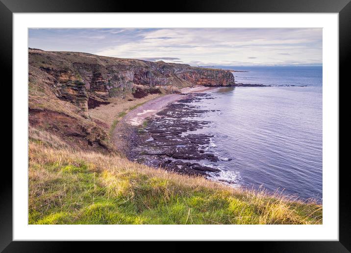 Sculptor's Cave Beach Framed Mounted Print by John Frid